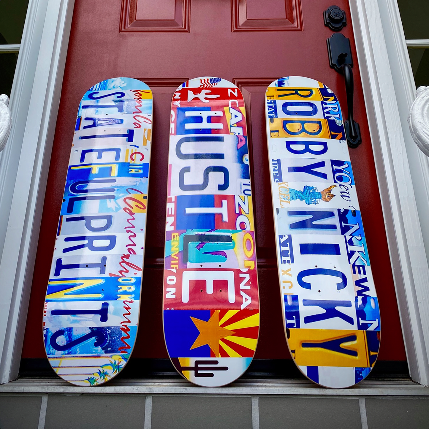 Custom License Plate Skateboard Wall Art