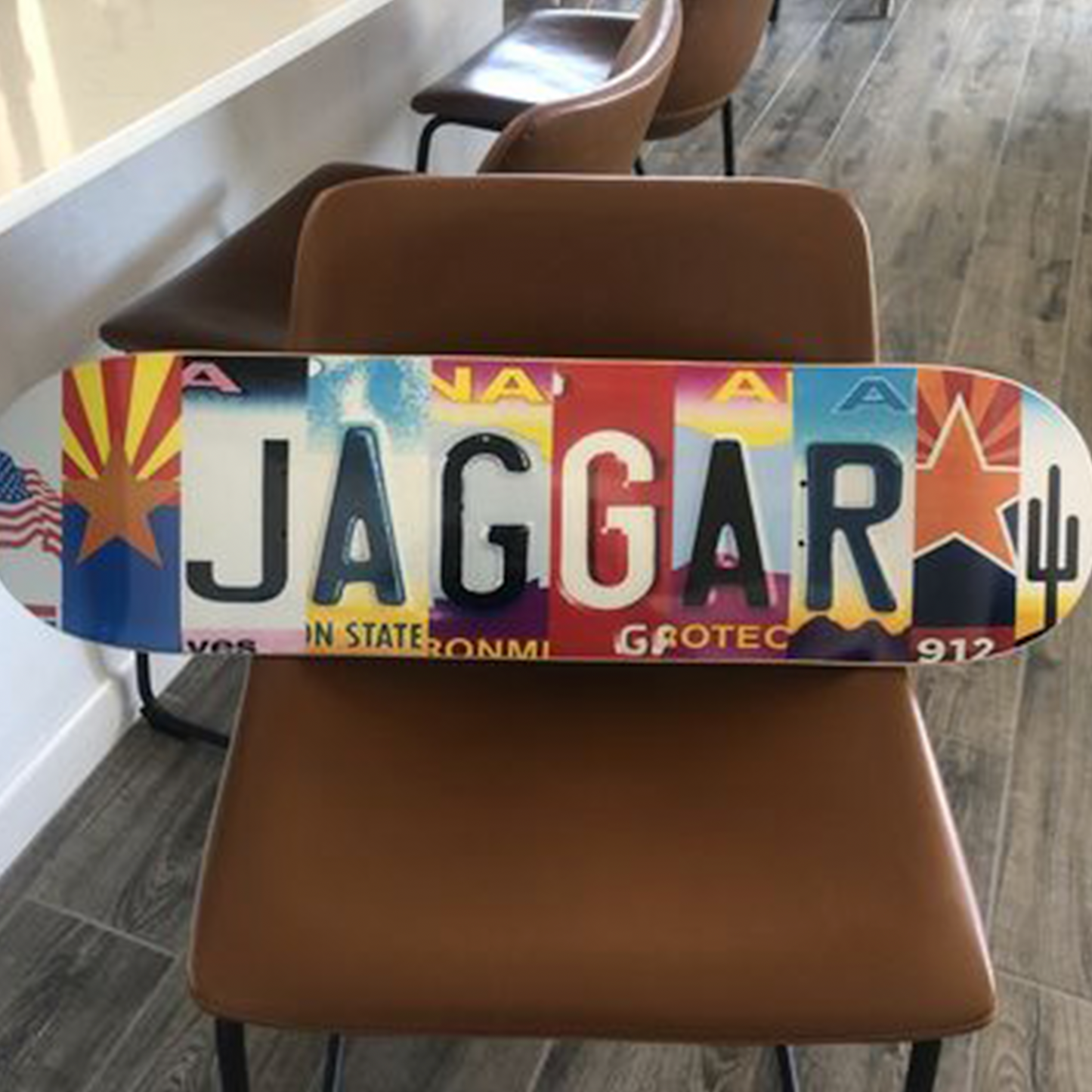 Custom License Plate Skateboard Wall Art