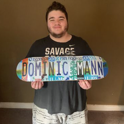 Custom License Plate Skateboard Wall Art