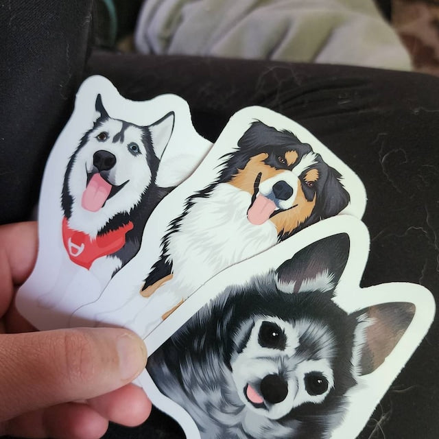 Personalized Dog Face Stickers