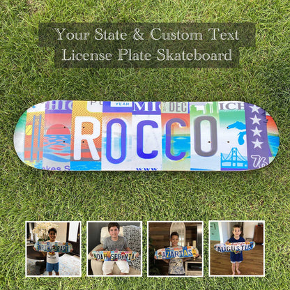 Custom License Plate Skateboard Wall Art